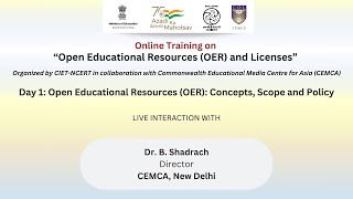 Day 1 Open Educational Resources OER Concepts Scope and Policy [upl. by Ludvig]