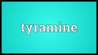 Tyramine Meaning [upl. by Summers]