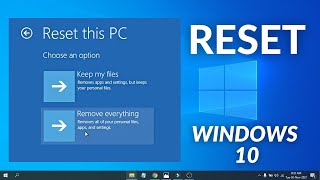 How to Reset Windows 10  Format Laptop [upl. by Ahtnammas]