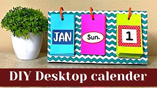 DIY Desktop Calendar with handmade binder ring Desktop Calendar making at home with paper [upl. by Kin306]