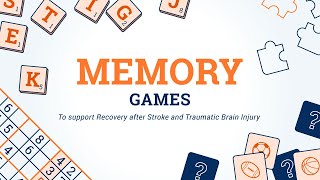 6 Memory Games for Stroke and Traumatic Brain Injury Recovery [upl. by Snah]