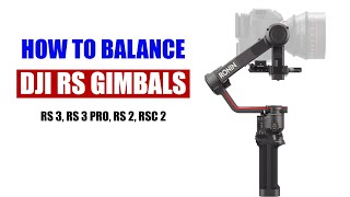 How to Properly Balance DJI RS Gimbal  RS 3 RS 3 Pro RS 2 RS C2  Tutorial [upl. by Alie831]