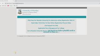 Mumbaiuniversity How to Fill Second Year PreAdmission Form [upl. by Amund]