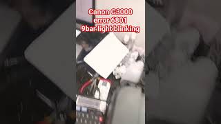 Canon G3000 error code B204 B 6801 9 light blink paper jam [upl. by Oriel]