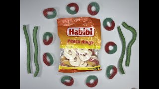 Fascinating video 31 How to unpack marmalade Peach Rings by Habibi ASMR candy candyopening [upl. by Enicar]