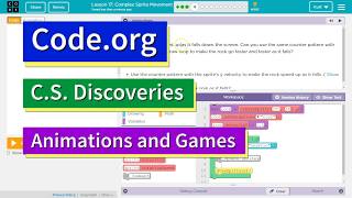 Complex Sprite Movement Lesson 174 Codeorg Tutorial with Answers [upl. by Irelav]