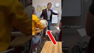 Teacher causes a scene on flat earth shorts [upl. by Hsizan]