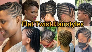 Twist Braids Hairstyles for Ladies 2024  Flat Twist Braids for Black Women  Passion Twist Braids [upl. by Jabez]