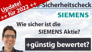 Siemens Aktienanalyse – Update 2022 Wie sicher ist die Aktie günstig bewertet [upl. by Pillow]