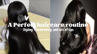 A Perfect haircare routine you must know🎀 [upl. by Mosier]