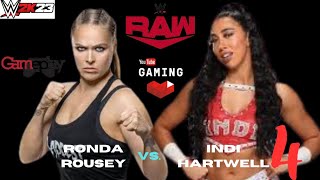 Ronda Rousey vs Indi Hartwell 4  Raw  WWE2K23 Gameplay rondarousey wwe wwe2k23game judoka [upl. by Jud]