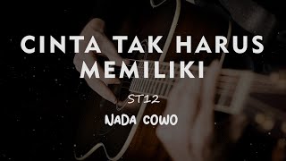 CINTA TAK HARUS MEMILIKI  ST 12  KARAOKE GITAR AKUSTIK NADA COWO  MALE [upl. by Ronyar]