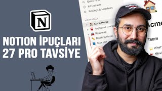 Notion İpuçları  Verimliliğinizi Arttıracak 27 Taktik [upl. by Tormoria]