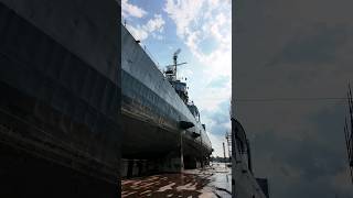 USS KIDDs Exposed Hull  Destroyer Crawl Pt 1 drydock navy history shorts reels [upl. by Norag]