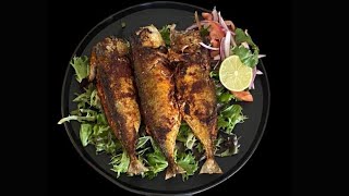 Goa Recheado Mackerel  Authentic Recheado Bangda  Fried stuffed fish [upl. by Roehm]