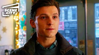 SpiderMan No Way Home Peter Visits the Coffee Shop Ending Scene Tom Holland Zendaya [upl. by Nahtnamas]