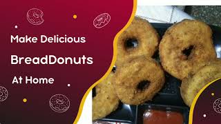 bread donuts recipe bread donuts recipe easy how to make bread donuts at home [upl. by Imaon278]