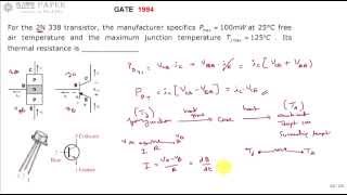 GATE 1994 ECE Thermal Resistance of Power Transistor 2N338 [upl. by Onilecram602]