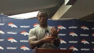 Demaryius Thomas discusses the Broncos win against the Saints [upl. by Vershen515]