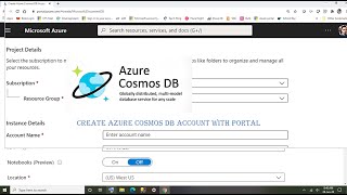 Create Cosmos DB Account With Azure Portal [upl. by Stevie]