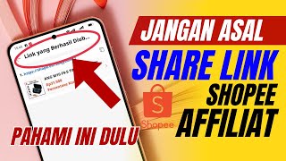 Cara Share Link Shopee Affiliate Di Facebook Reels [upl. by Tneicniv]