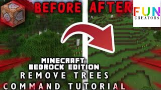 REMOVE TREES WITH WORDEDIT COMMANDS Minecraft Bedrock Edition PE Tutorial [upl. by Lishe]