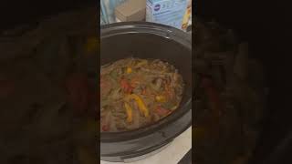 Crock Pot Pepper Steak and Onions food shorts [upl. by Emsmus]