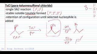 Alcohol Substitutions and Eliminations in Basic Conditions PBr3 PCl3 SOCl2 TsCl POCl3 [upl. by Tnerb]