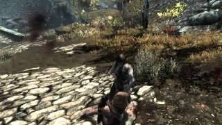 Skyrim Combat Gameplay [upl. by Lessig]