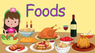 Learn food vocabulary in English for kids  Learn food names compilation Food names in English [upl. by Nossah234]