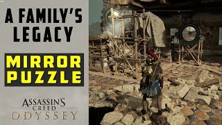 How to Open the Door in A Familys Legacy  Align Mirrors amp Solve Puzzle  ASSASSINS CREED ODYSSEY [upl. by Hsirrap898]