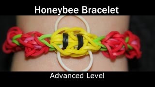 Rainbow Loom® Honey Bee Bracelet [upl. by Lindo]