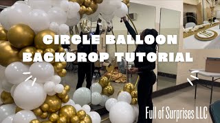 HOW TO Circle Balloon Backdrop  Tutorial  Timelapse  Babyshower Ideas [upl. by Ikik]