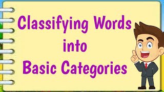 Classifying Words into Basic Categories with Activity [upl. by Findley]