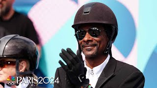 Snoop Dogg conquers his fear of horses with help from Martha Stewart  Paris Olympics  NBC Sports [upl. by Zach]