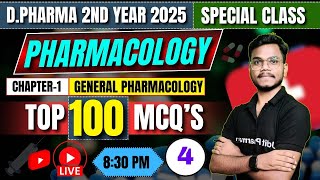 🛑Pharmacology Chapter1 Top 100 Imp MCQ Part4  General Pharmacology  DPharma 2nd Year 2025 [upl. by Undine]