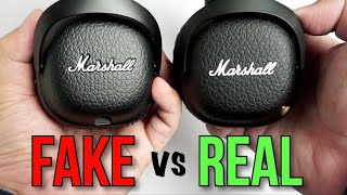 Fake vs Real Marshall Mid Bluetooth Headphones  How to spot a Replica and Accessories Comparison [upl. by Wasson]