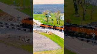 DJI Drone Flying High over BNSF Intermodal Train [upl. by Shayn982]