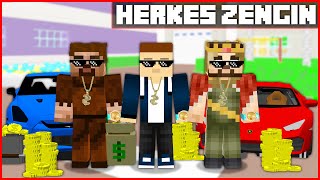 MİNECRAFT ŞEHİRDEKİ HERKES ZENGİN OLDU FİLMİ 🤑  Minecraft ZENGİN FAKİR HAYATI [upl. by Ardelia]