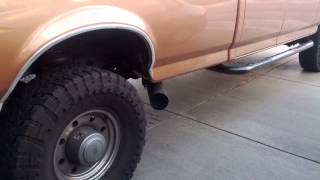 1987 Ford 69 IDI Diesel Turbo 5quot Exhaust [upl. by Wu843]