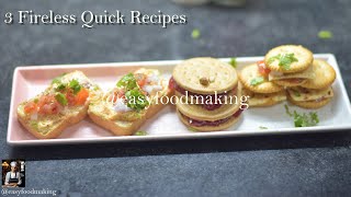 3 Quick amp Easy Fireless Recipes for Kids  Fireless School Cooking Competition  Chilli Cheese Toast [upl. by Rivy]