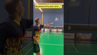 Practice Badminton Backhand parallel drills in straightforward steps [upl. by Willms]