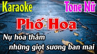 Phố Hoa Karaoke Tone Nữ Karaoke Lâm Organ  Beat Mới [upl. by Aneerhs]