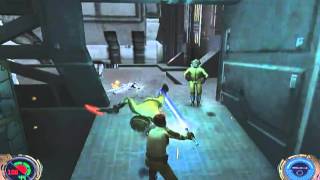 Star Wars Jedi Knight II Jedi Outcast 100 walkthrough  Part 14 Cairn Bay [upl. by Nawat]