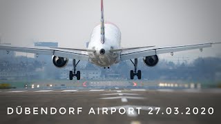 Edelweiss Air  Airbus A320  Landing at Dübendorf Airport  27032020 [upl. by Easton]