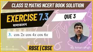 class 12 maths ex 73 que 3 solution  integration solution integrals ncert12maths maths [upl. by Eecrad]