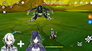 DEFEAT WARDEN OF LAST OASIS WITH ARLECCHINO AND CLORINDE I GENSHIN IMPACT GAMEPLAY [upl. by Judd230]