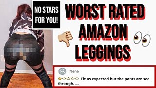 WORST RATED Amazon Leggings 😱 [upl. by Airamzul]