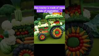 This tractor is made of many kinds of vegetables 🍆 ytshort shorts short Mkrealstory9 [upl. by Idnym]