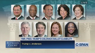 SHORT TAKE US Supreme Court Oral Argument on Former President Trumps Colorado Ballot Eligibility [upl. by Vinni730]